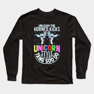 Unicorn - Horned Kicks - Tang Soo Do Long Sleeve T-Shirt